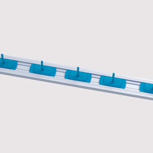 515mm Aluminium Hanging Rail with 5 Coloured Hooks Set - HD11