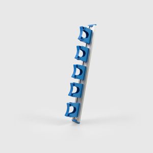 HD6B-315.jpg 515mm Aluminium Hanging Rail with 5 Coloured Holders Set - HD6