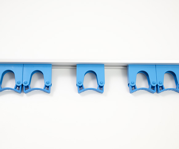 515mm Aluminium Hanging Rail with 5 Coloured Holders Set - HD6 - Image 2