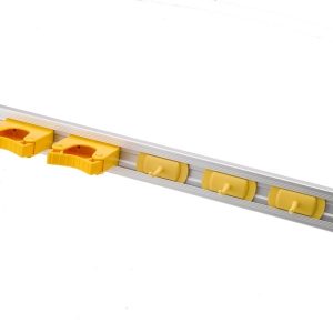 hd10y.jpg 515mm Aluminium Hanging Rail Set with 3 Coloured Hooks and 2 Coloured Holders - HD10